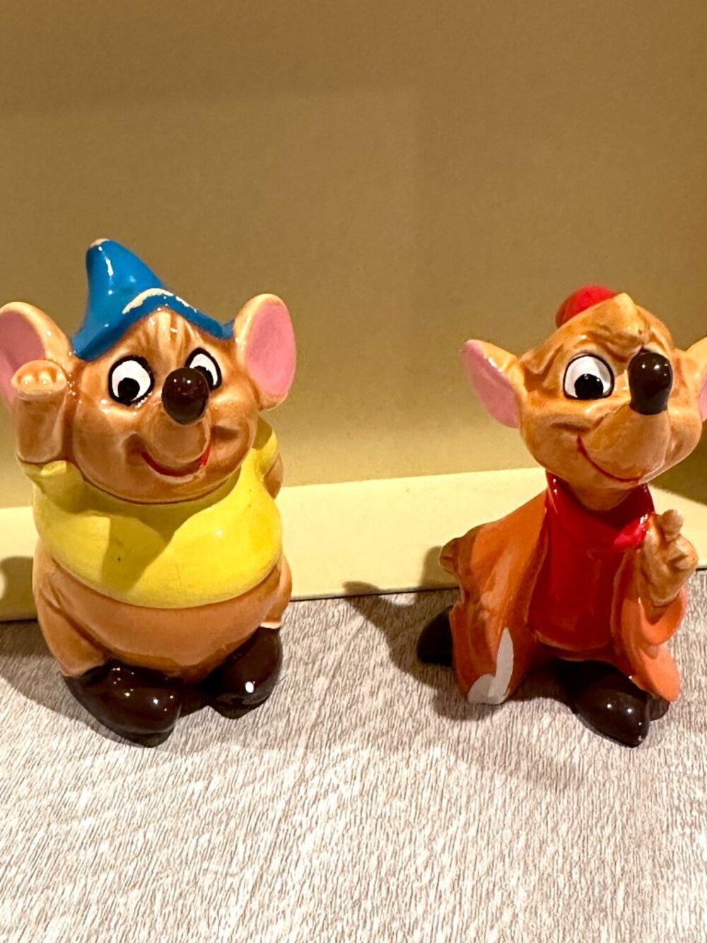 Gus & Jaques Cinderella Mice Vintage 3" Disney Japan Figurine Mouse pair set